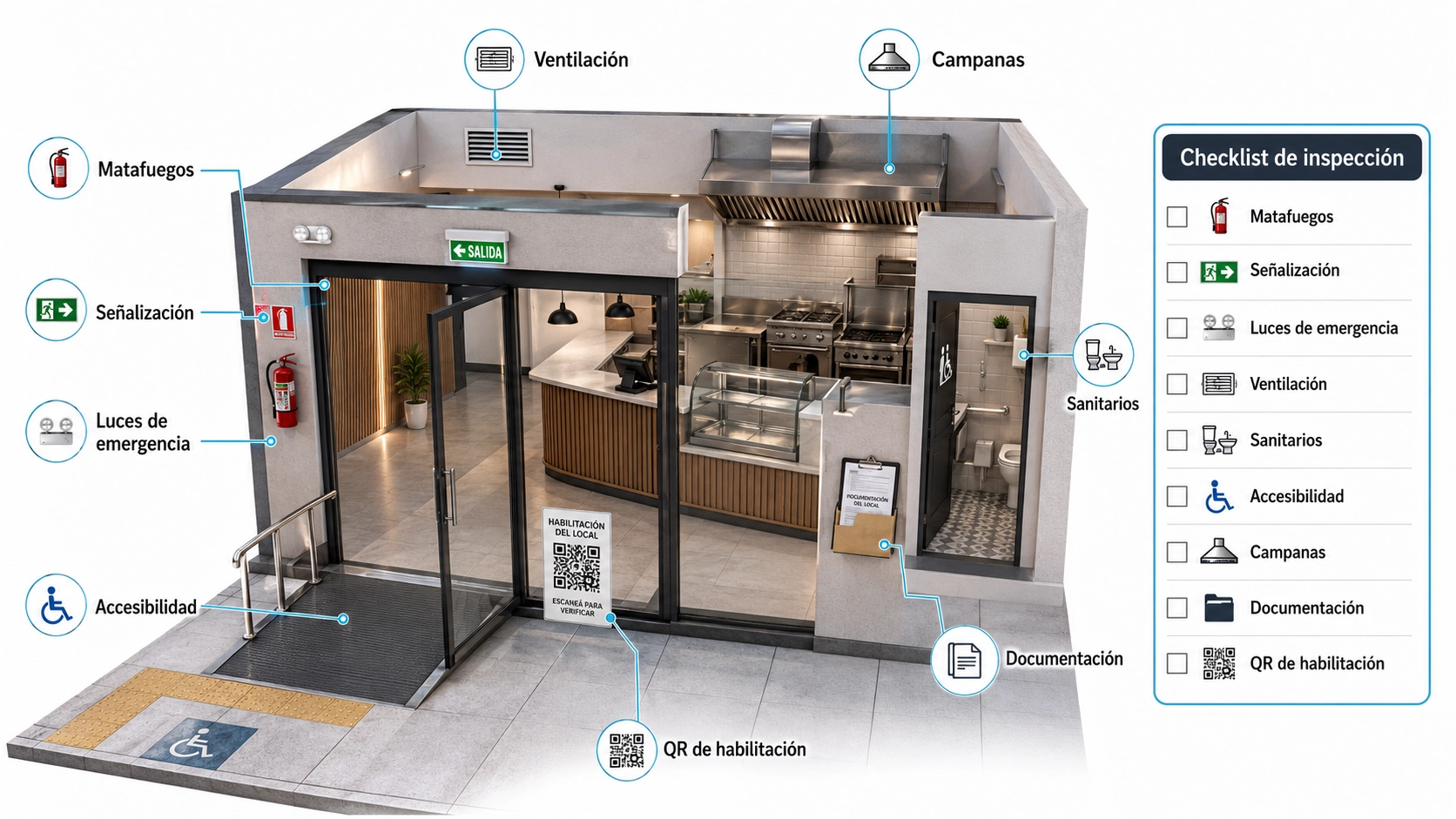 Relevamiento técnico y prefactibilidad de un local comercial antes de iniciar la habilitación