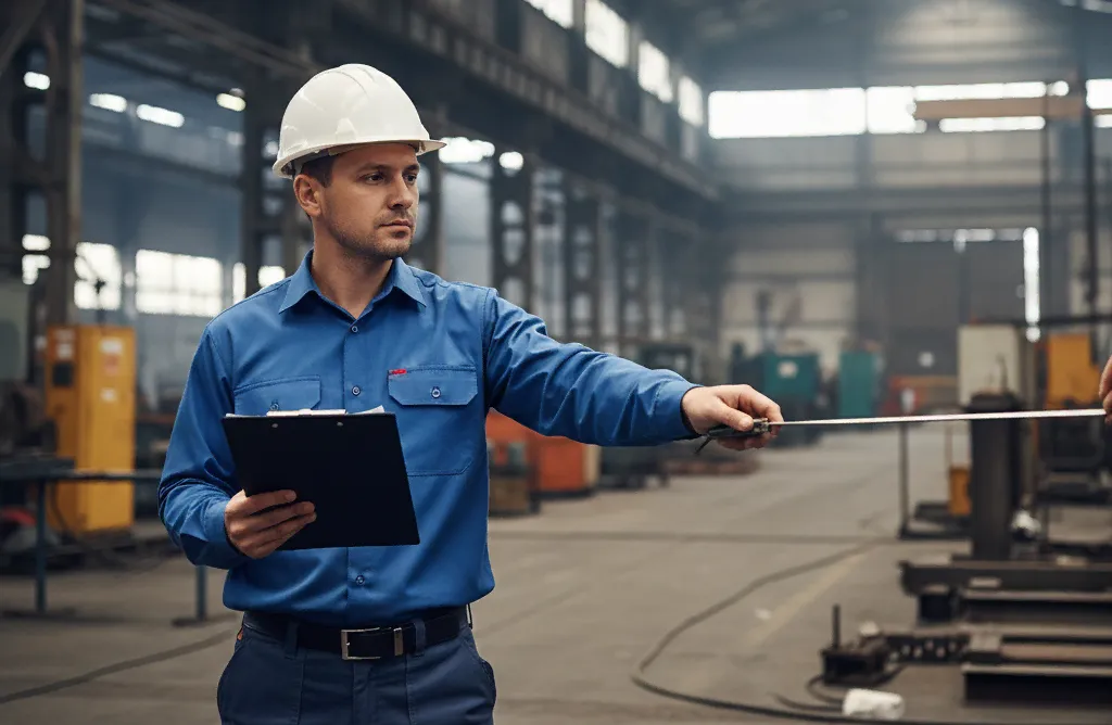 Profesional habilitado realizando relevamiento en establecimiento